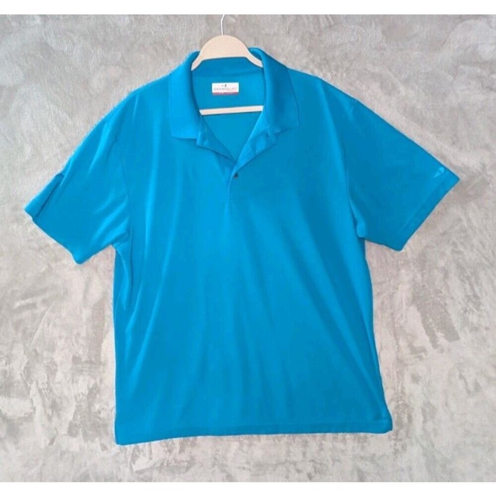 Grand Slam Men's XL Golf Polo Shirt Short‎ Sleeve Blue Activewear